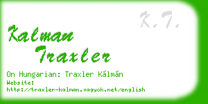kalman traxler business card